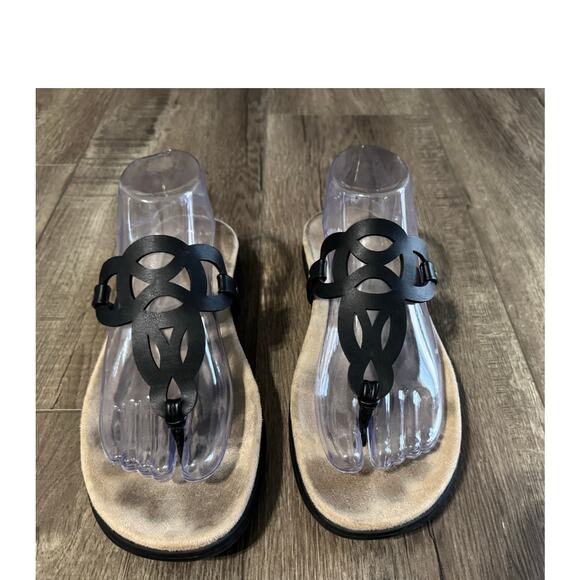 Soul‎ Naturalizer Janice Black Sandals Flip Flops Size 9.5 - Picture 2 of 6